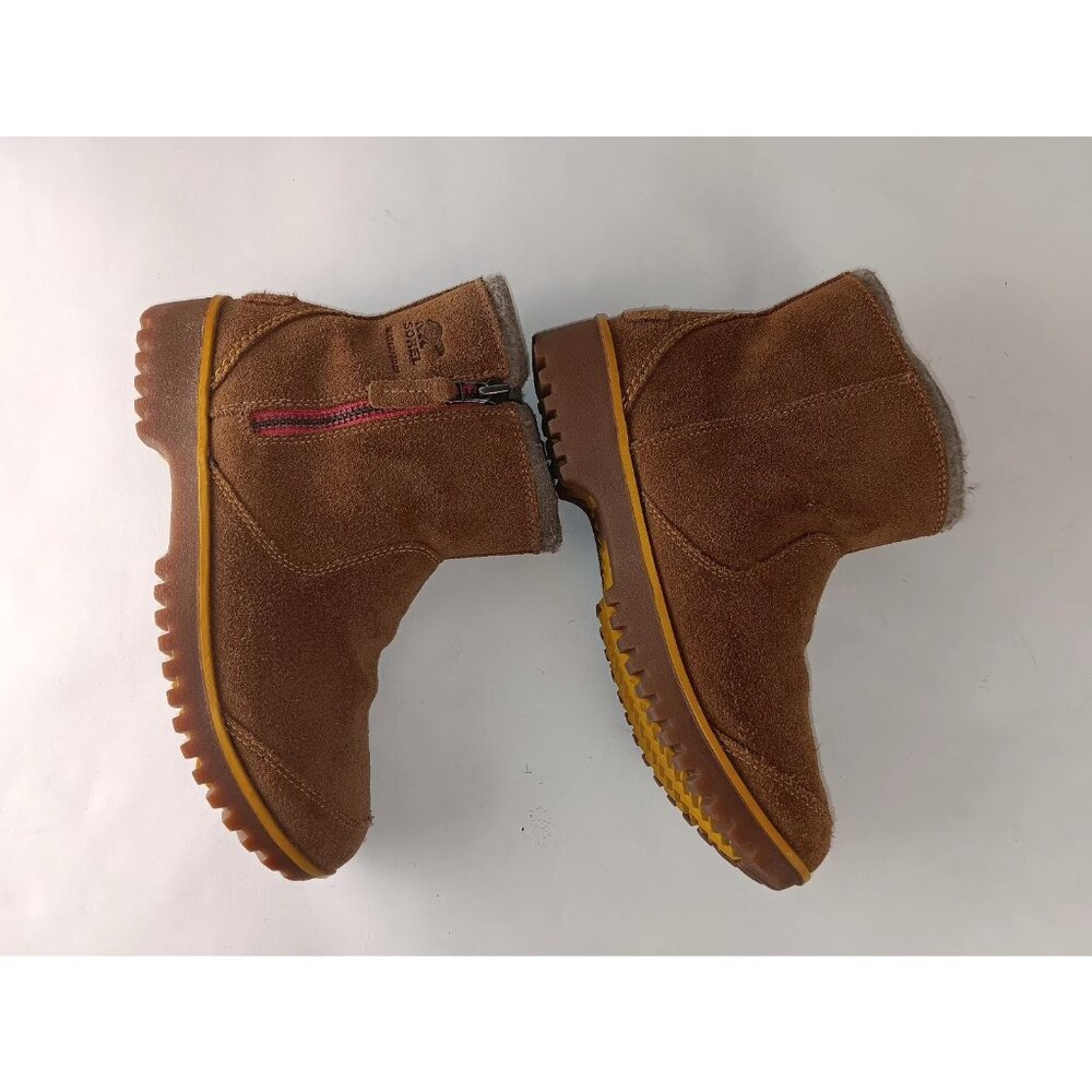Sorel Meadow Women’s sz 8.5 Tan Brown Zip Waterproof Suede Boots NL2189 287 - Picture 7 of 14